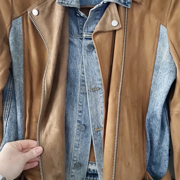 All Saint Frame Denim & Suede Jacket - Picture 9 of 16